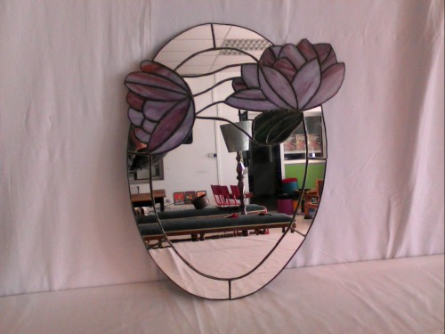 Miroir de décoration vitrail
