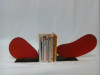 red bookends